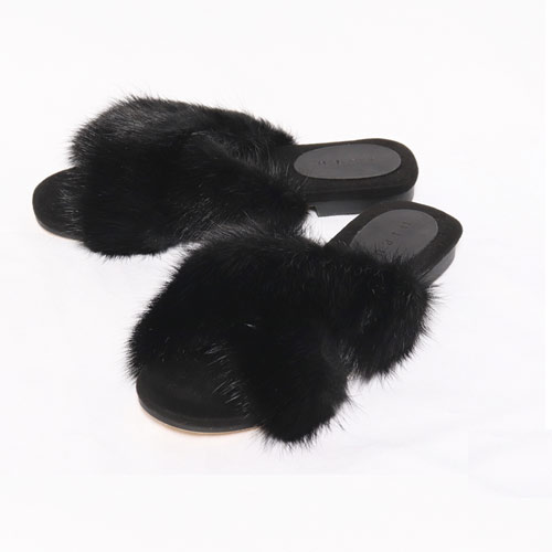 밍크밍 여성 겨울 신발 털 슬리퍼 (2.0 cm)