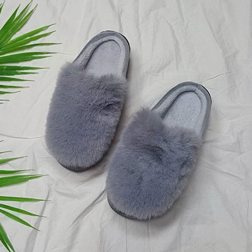 앞막힘 보송 여성 겨울 신발 털 슬리퍼 (5.0 cm)