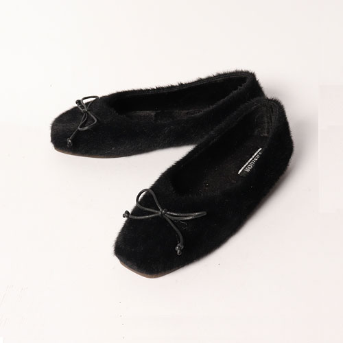 리본플랫 여성 겨울 신발 편안한 캐주얼 털단화 (1.5 cm)