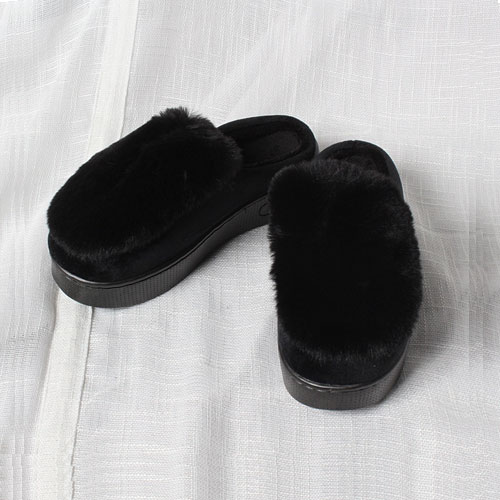 보송이 여성 겨울 신발 털 사무실 슬리퍼 (5.5 cm)