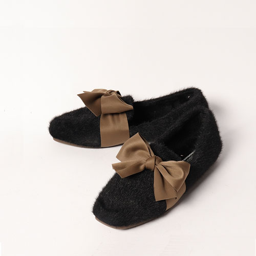 빅리본 여성 겨울 신발 편안한 캐주얼 털단화 (1.5 cm)