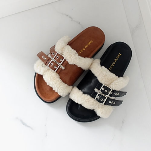 뽀송이 양털 여성 겨울 신발 털 슬리퍼 (3.0 cm)