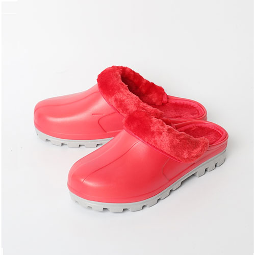 빅사이즈 여자 겨울 식당 주방 신발 위생 털 주방 슬리퍼 (4.0 cm)
