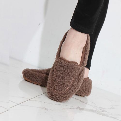 보글 여성 겨울 발편한 신발 털단화 (3.0 cm)