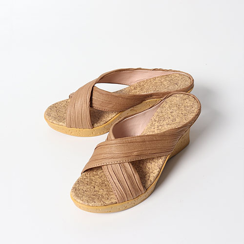 엑스 여성 신발 발편한 여름 뮬 털 슬리퍼 (7.0 cm)