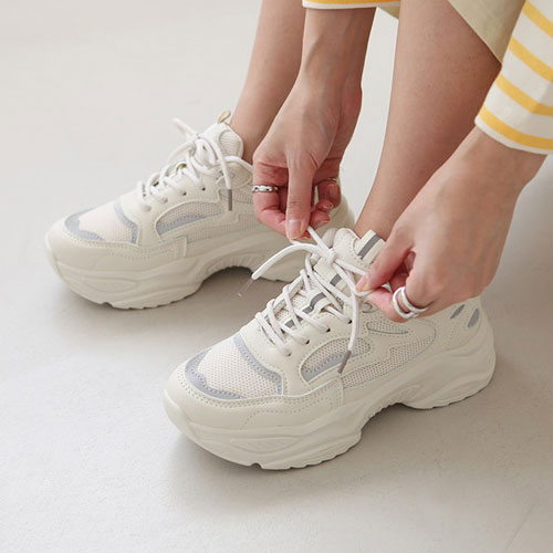 컬러 여성 신발 발편한 키높이 캐주얼 운동화 (5.0 cm)