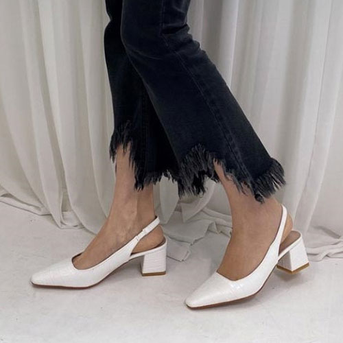 무늬 펌프스 여성 신발 샌들 오픈슈즈 슬링백 (5.0 cm)