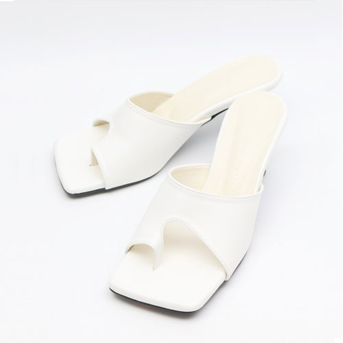 발가락 여성 신발 발편한 여름 송치 슬리퍼 뮬 (6.5cm)