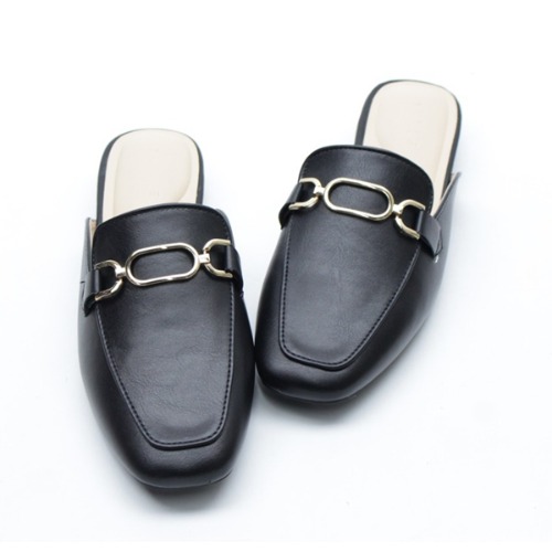 골드 장식 포인트 캐주얼 슬리퍼 사무실 회사원 신발 (2cm)