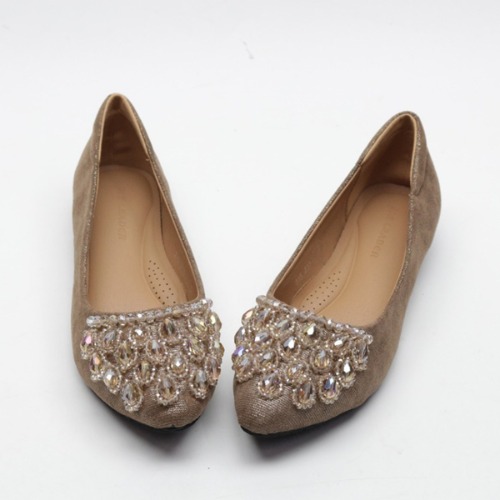 여자 비즈 데일리 플랫 슈즈 봄 로우힐 신발 (0.7cm)
