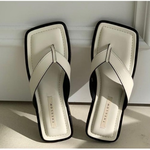 스퀘어토 캐주얼 패션 뮬 쪼리 슬리퍼 신발 (1.5cm)