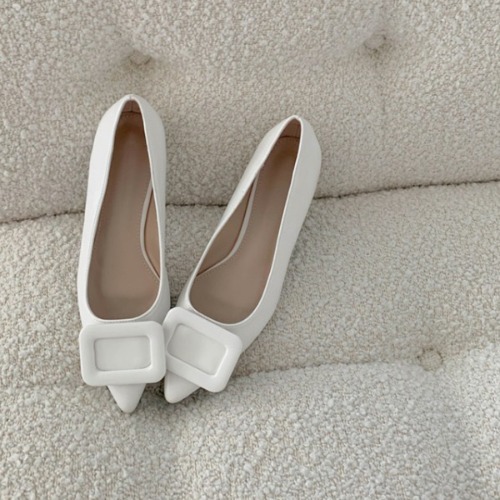 여자 정장 사무실 플랫 슈즈 회사원 단화 신발 (2.0cm)