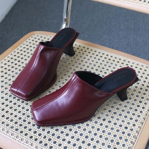 정장 사무실 사각코 패션 슬리퍼 뮬 신발 (6.0cm)