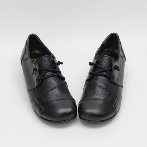 끈 포인트 낮은 굽 단화 캐주얼 로퍼 신발 (3.0cm)
