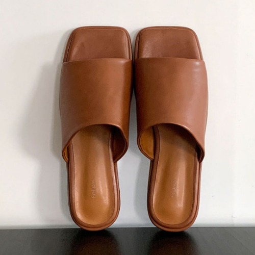 와이드 샌들 정장 사무실 플랫 뮬 여름 신발 (2.0cm)