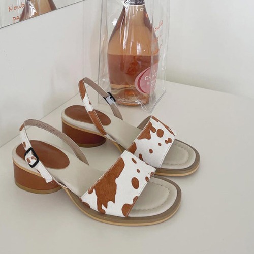 패턴 포인트 여성 샌들 캐주얼 여름 신발 (4.5cm)