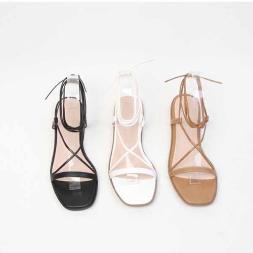 크로스 스트랩 데일리 플랫 샌들 여성 패션 신발 (1.5cm)