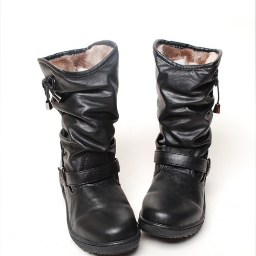 여성용 부츠 겨울 방한 털 안감 신발 (4.5cm)