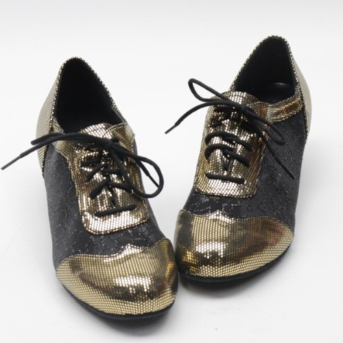 여자 반짝이 펄 로우힐 댄스 스포츠 신발 (3.0cm)