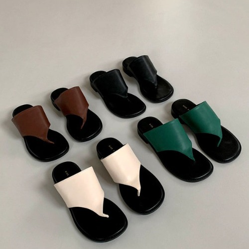 우먼 쪼리 캐주얼 슬리퍼 회사원 로우굽 뮬 신발 (2cm)