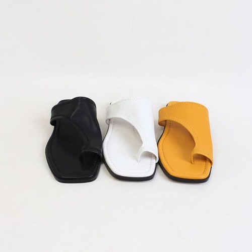 엄지 쪼리 캐주얼 패션 베이직 로우힐 뮬 샌들 (1.5cm)