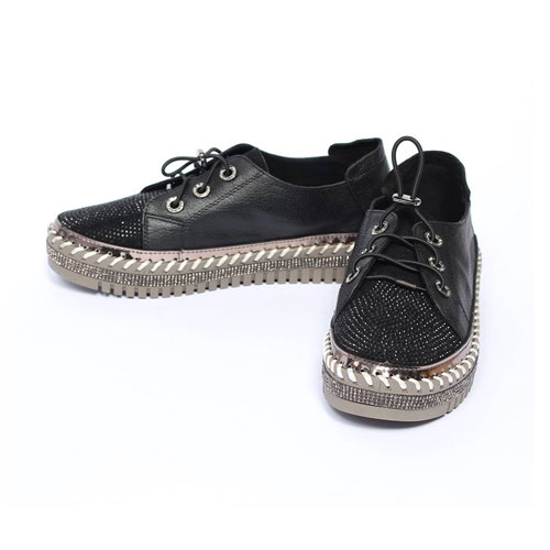 47775 큐빅 여성 신발 캐주얼 편안한 가죽 운동화 스니커즈 (3.0 cm)