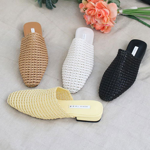 내추럴 여자 여름 신발 라탄 슬리퍼 블로퍼 (2.0 cm)