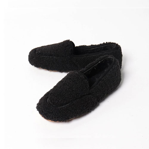 뽀글이 여성 겨울 발편한 신발 로퍼 털단화 (0.5 cm)
