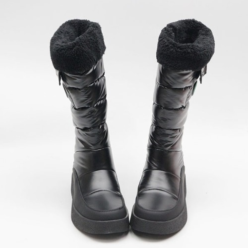 여자 캐주얼 겨울 방한 롱 패딩 부츠 신발 (3.5cm)